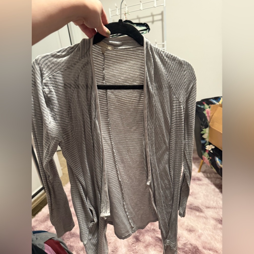 Bordeaux Gray and Black Cardigan